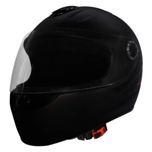 Habsolite HB-SB02 Shadow Full Face Helmet with Clear Visor & Adjustable Strap for Men & Women Bike Motorcycle Scooty Riding (Black, M)